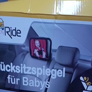 Oglinda auto supraveghere bebe, MyHappyRide, fixare tetiera, suport anti-alunecare, negru, Resigilat, Grad A - Img 6