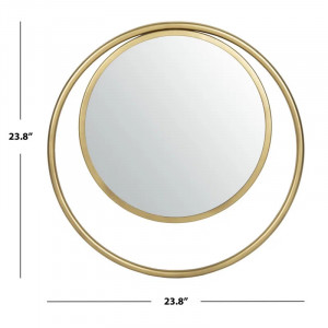 Oglinda de perete Keough, metal/sticla, auriu, 73,6 x 71,1 x 3,1 cm