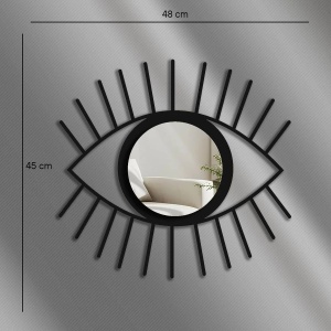 Oglinda decorativa Wallxpert, plexiglas 1mm/EVA 10mm, 48x45 cm, montare banda dubla, argintiu - Verificat A · Re-Bloom - Img 2