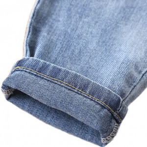 Pantaloni de blugi pentru copii Balipig, bumbac/poliester, albastru, 7-8 ani - Img 2