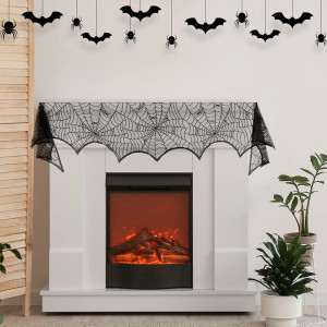 Panza de paianjen pentru Halloween Cymas, PVC, negru, 245 x 48 cm - Img 3