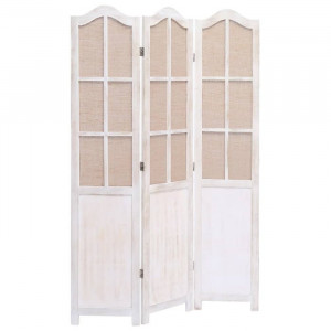 Paravan Galligan, lemn, alb, 165 x 105 x 2 cm - Img 3