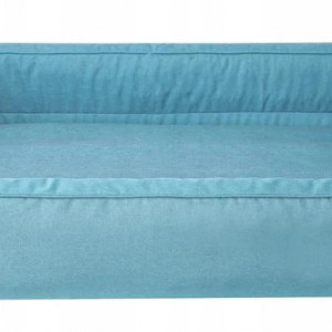 Pat pentru animalele de companie Archie & Oscar, polipropilena/spuma poliuretanica, albastru, 30 x 79 x 117 cm