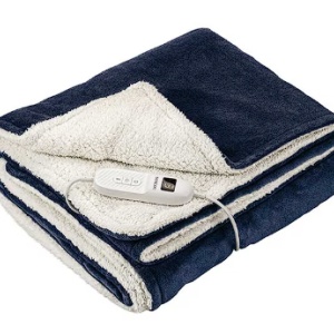 Patura incalzire, Sencor, 160 W, Bumbac/Plus, 180x130 cm, Bleumarin/Alb, Resigilat, Grad A