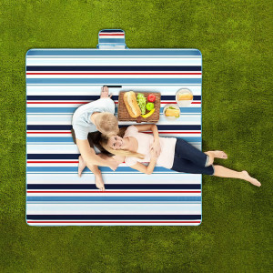 Patura pentru picnic LIJIN, bumbac, multicolor, 200 x 200 cm - Img 7