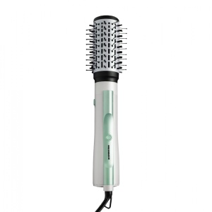 Perie cu aer cald Heinner HAB-Y12DC-WH1, Putere 1200W, Motor DC, 2 trepte de putere, Ionizare, Functie aer rece, Alb/Verde