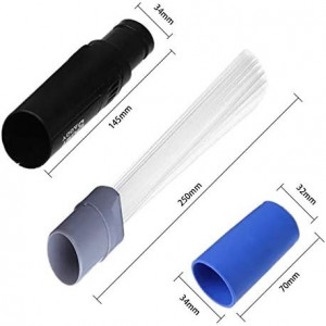 Perie de praf pentru aspirator MisHome, plastic, negru/albastru, 250 mm - Img 4