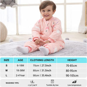 Pijama pentru copii Mosebears, roz, bumbac, M, 18-36 luni - Img 3