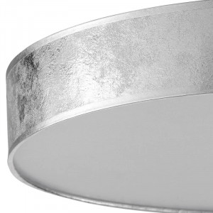 Plafoniera Anuziata, LED, metal, argintiu/alb, 10,5 x 40 x 40 cm