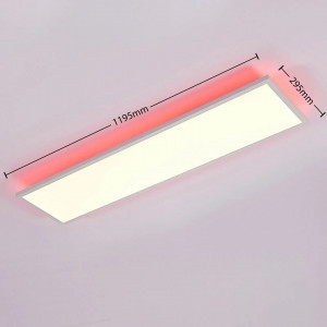 Plafoniera Brenda, LED, RGB, aluminiu/plastic, alb, 119,5 x 29,5 x 5,5 cm - Img 3
