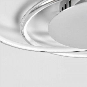 Plafoniera Joline, LED, plastic/metal, alb/crom, 46 x 5 cm - Img 3