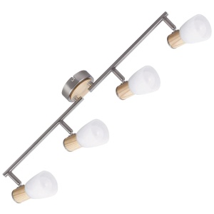 Plafoniera Rabalux Gavin, 4xE14, alb-bej-crom satinat