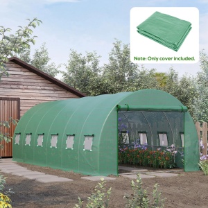 Prelata pentru sera Re-Bloom, PE, 6x3x2 m, 12 ferestre, usa rulanta 2x1.6 m, margini incluse, verde - Verificat A · Re-Bloom - Img 2