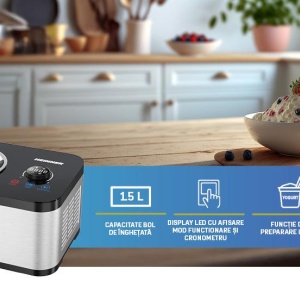 Produs Resigilat Aparat de făcut înghețată HEINNER SweetFreeze HICM-DW154SSBK - Img 3