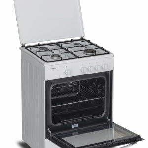 Produs Resigilat ARAGAZ GAZ HEINNER HFSC-SME60WH, 60x55CM, 4 ARZATOARE, SUPORT EMAIL, CAPAC METALIC, DISPOZITIV DE SIGURANTA PLITA SI CUPTOR, USA CUPTOR CU GEAM DUBLU, DUZE GPL INCLUSE, TAVA SI GRATAR CROMAT, CULOARE: ALB - Img 2