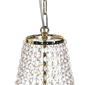 Produs Resigilat Candelabru Re-Bloom Diamante, fier/sticla acrilica, 40x40x110 cm, 2 lumini E14 max 40W, 230V, IP20, bec neinclus, auriu - Verificat A - Img 5