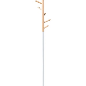 Produs Resigilat Cuier Re-Bloom Auburn, lemn de pin/otel, 6 agatatori, 29x29x170 cm, alb/natur - Verificat A