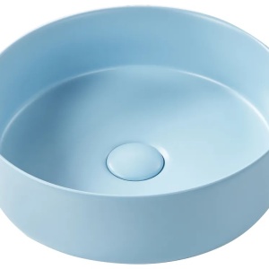 Produs Resigilat Lavoar pentru baie Re-Bloom Gudar, ceramica, 37x37x12 cm, scurgere 35mm, albastru - Verificat A