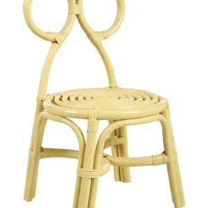 Produs Resigilat Scaun copii Re-Bloom Mirtia, ratan, 34x28x59 cm, 30 kg, galben - Verificat A - Img 1