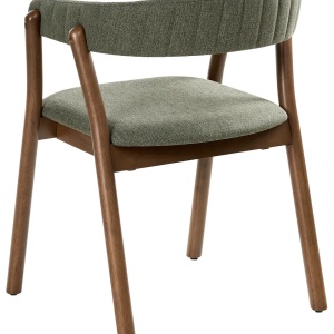 Produs Resigilat Set 2 scaune de bucatarie Re-Bloom Mylo, textil/MDF, 58x56x77 cm, spuma, 120 kg, maro inchis/verde - Verificat A - Img 3
