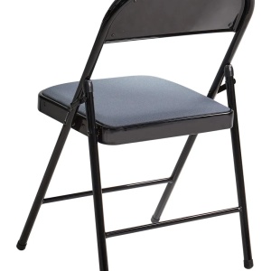 Produs Resigilat Set 4 scaune pliabile Re-Bloom Sparks, plasa/fier, 45x47x77 cm, sezut 36x37 cm, 150 kg, gri inchis/negru - Verificat A - Img 6