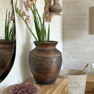 Produs Resigilat Vaza decorativa Re-Bloom Puchong, ceramica, 32x32x40 cm, cupru - Verificat A - Img 2