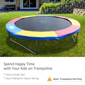 Protectie de margine pentru trambulina, PVC/PE, Ø244cm, captuseala 26cm latime/15mm grosime, multicolor - Verificat A · Re-Bloom - Img 4