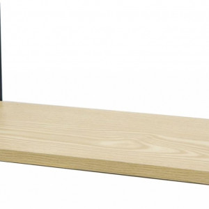 Raft de birou multifunctional Lacusmall, MDF/metal, natur/negru,  39.9 x 19.8 x 18 cm