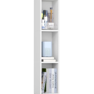 Raft de depozitare Vasagle, 3 nivele, PAL/MDF, alb, 20 x 24 x 94,8 cm