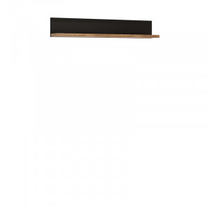 Raft de perete Northwich, maro/negru, 7 x 161 x 29 cm - Img 3