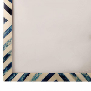 Rama foto Artizanat Home, lemn, albastru/alb, 20 x 25 cm - Img 3