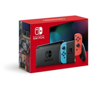 RESIGILAT Consola Nintendo Switch V2, HDMI, Bluetooth 4.1, USB, NFC, 32 GB, baterie extinsa, Neon / Red Joycon