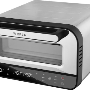 RESIGILAT - Cuptor electric pentru Pizza ECG Forza 4500, 1850 W, 450 °C, 45 litri, 5 programe, control digital, negru
