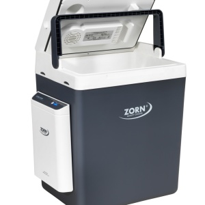 RESIGILAT - Lada frigorifica auto si camping ZORN Z 32 LNP, 29 litri, alimentare 12V/230V + acumulator extern Li-ion 20.8 Ah, racire-incalzire, alb-gri - Img 3