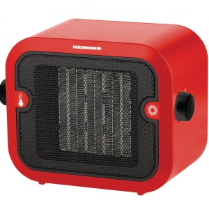 RESIGILAT - RADIATOR CERAMIC HEINNER HCH-L1500RD, 1500W, 2 trepte, Termostat reglabil, Rosu