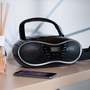 RESIGILAT - Radio cu CD si Bluetooth GoGEN CDM 388 SUBT S, 4 W, MP 3, USB, SD, AUX, ceas - Img 2