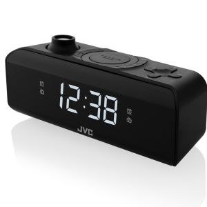 RESIGILAT - Radio cu ceas si alarma JVC RA-E211B, proiectie ora, tuner digital FM/AM, setare luminozitate, negru - Img 2