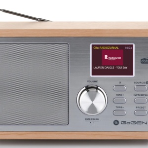 RESIGILAT - Radio GoGEN DAB 620 BTCS, 5W, DAB+/FM, Bluetooth, LCD color, ceas cu alarma, argintiu/maro - Img 2