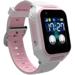 RESIGILAT Smartwatch Watch 4, LTE, cu tripla localizare (LBS, GPS, Wi-Fi), IP67, Alb Roz