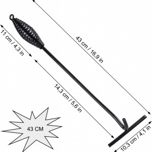 Ridicator capac cuptor/oala in aer liber Thirei, fonta, negru, 43 cm 