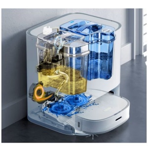 Robot de Aspirare Dreame L10 Prime, aspirator si mop, LDS, 5200 mAh, recipient praf 450 ml, recipient apa 80 ml, 60W, statie de colectare inteligenta 2.5 l, alb