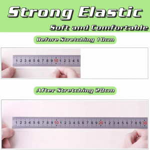 Rola de elastic pentru mestesuguri Hengory, alb, poliester/spandex, 3 mm x 500 m - Img 5