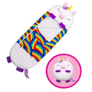 Sac de dormit 2 in 1 inorogul Arianna, Pliabil, Portabil, 137x50cm, Multicolor, 3-8 ani, WJ6141-B - Img 1