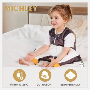 Sac de dormit pentru copii MICHLEY, model pinguin, poliester, multicolor, 4-5 ani - Img 3