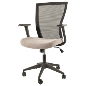 Scaun birou egonomic SL Q328, inaltime reglabila, spatar mesh, Negru/Gri - Img 1
