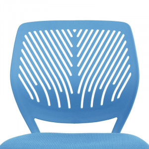 Scaun de birou ergonomic Valerii, albastru, 50,5 x 50,5 x 87 cm - Img 4