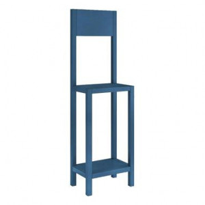 Scaun inalt Marco Lupo, lemn, albastru inchis, 35 x 17 x 115 cm - Img 1