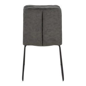 Scaun Kona, tapitat in catifea gri, 48/90/65 cm - Img 2