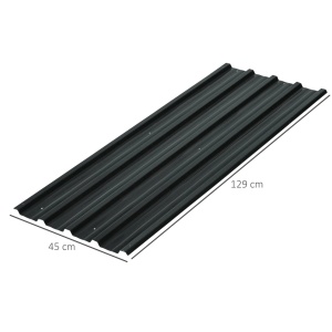 Set 12 panouri acoperiș din otel galvanizat Re-Bloom, 129x45 cm, grosime 0.25mm, gri inchis - Verificat A · Re-Bloom - Img 2