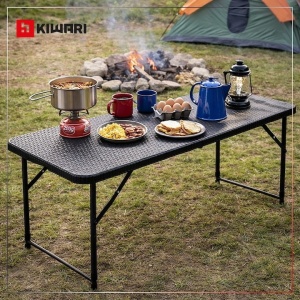 Set 15 mese pliabile reglabile Kiwari dreptunghiulare 120x60 cm, 4 persoane, negru - Img 4